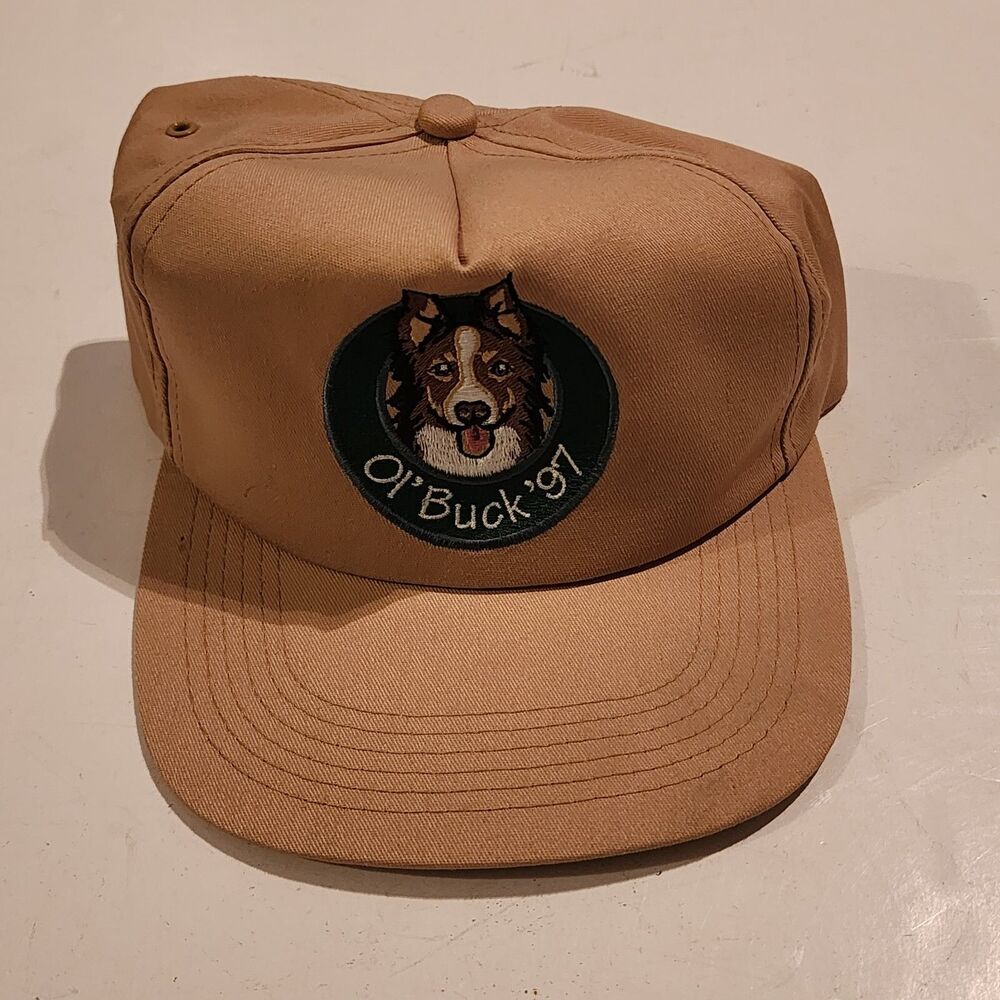Vintage 90s Ol' Buck dogs men's hat cap khaki k products Snapback 97
